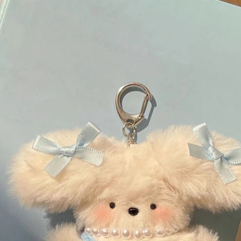 Dospita  -  Delicate Bowknot Dog Keychain Ornament Unique Dog Keyring Accessory Keychain Pendant Decoration for Fashion Enthusiasts