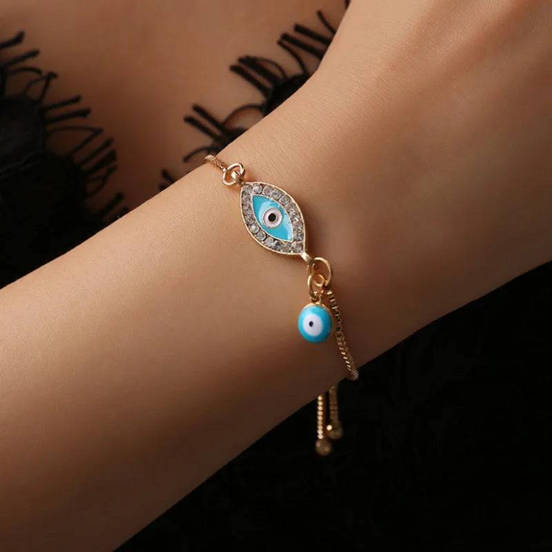 Dospita Fashion Evil Eyes Bracelet for Women Devil's Eye Charm Adjustable Bracelets Party Blue Eye Jewelry Accessories