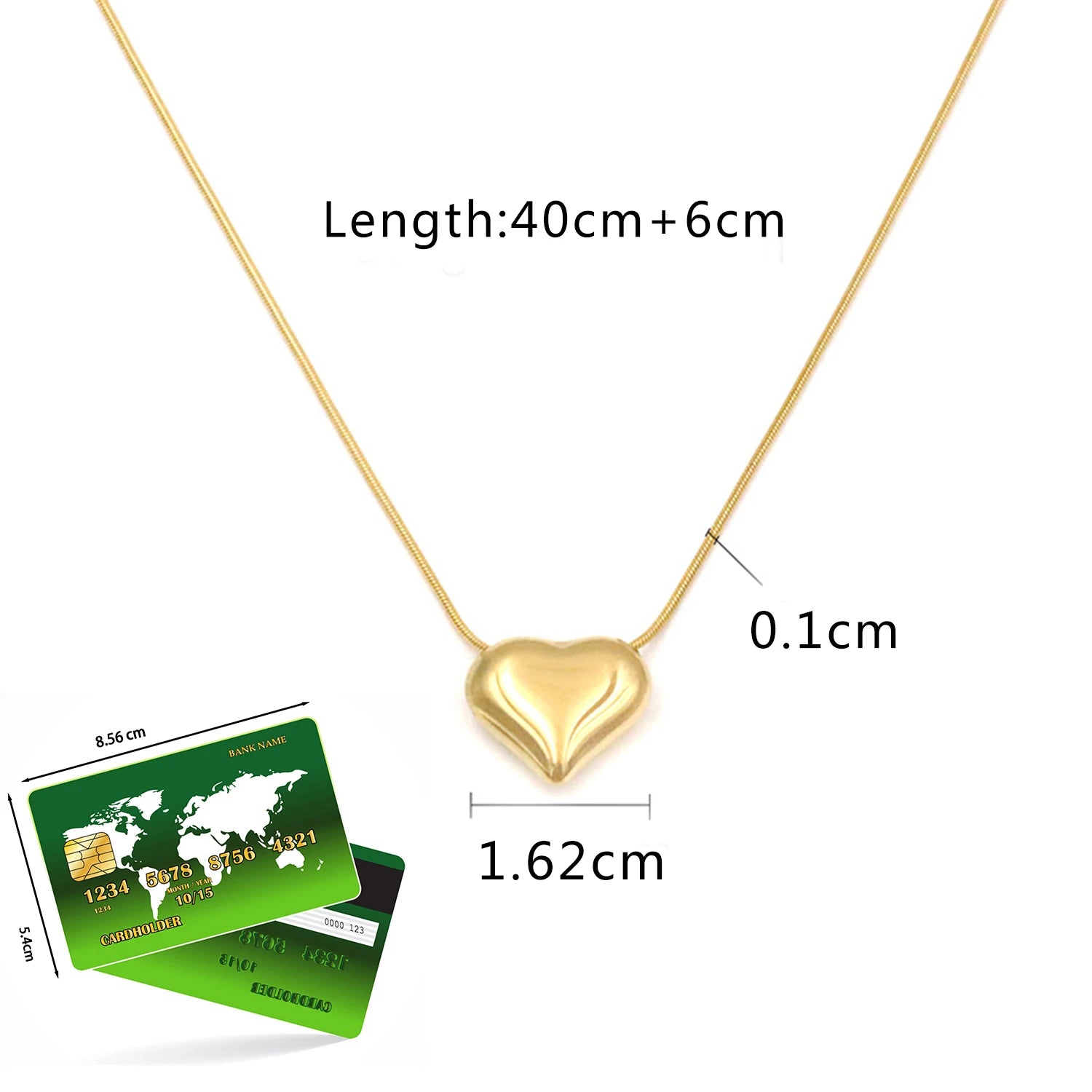 Dospita Fashion Silver Gold Color Cute Love Heart Design Pendant Necklace For Women Exquisite Gift