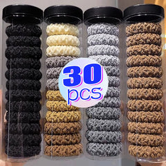 Dospita  -  30pcs Women Girls Simple Basic Elastic Hair Bands Ties Scrunchie Ponytail Holder Rubber Bands Fashion Headband Hair Accessories