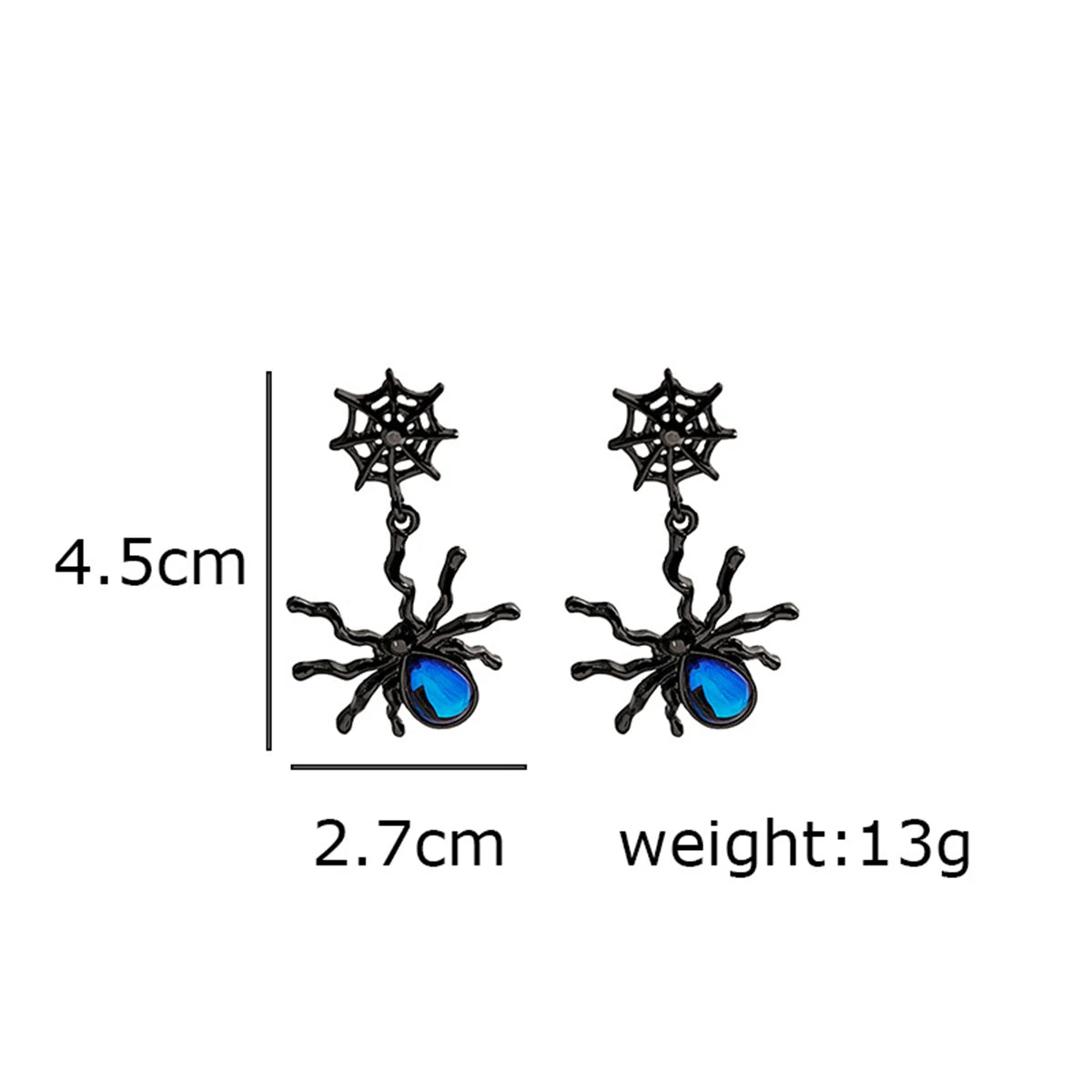 Dospita Women's Moonstone Spider Earrings Fashion Cute Spider Web Dangle Drop Earring Halloween Party Jewelry Gift For Women