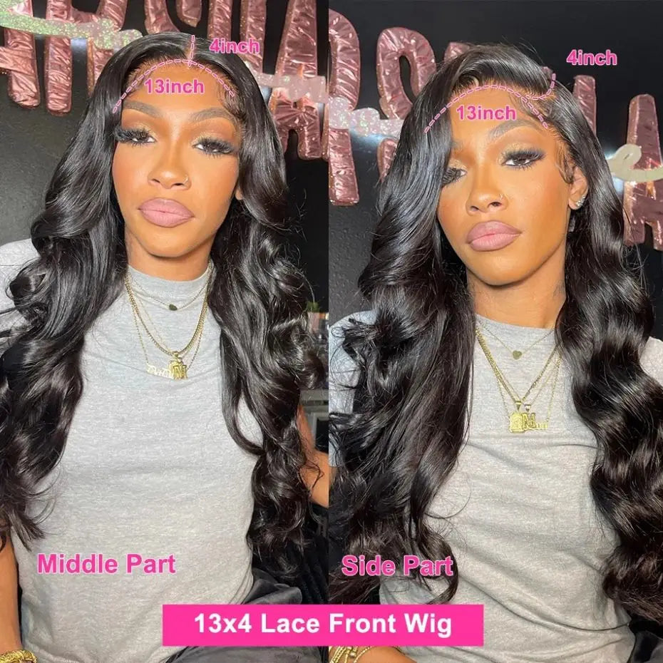 Dospita 13x4 Body Wave Lace Frontal Human Hair Wigs 34 36inch Full Lace Wig Brazilian Remy Hair PrePlucked For Women Jarin Hair