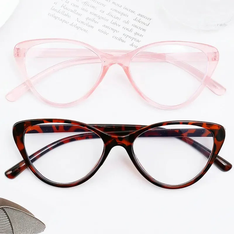 Dospita New Retro Triangle Cat Eye Anti-Blue Light Glasses Men Women Sunglasses Transparent Glasses Vintage Eyeglasses Reading Eyewear