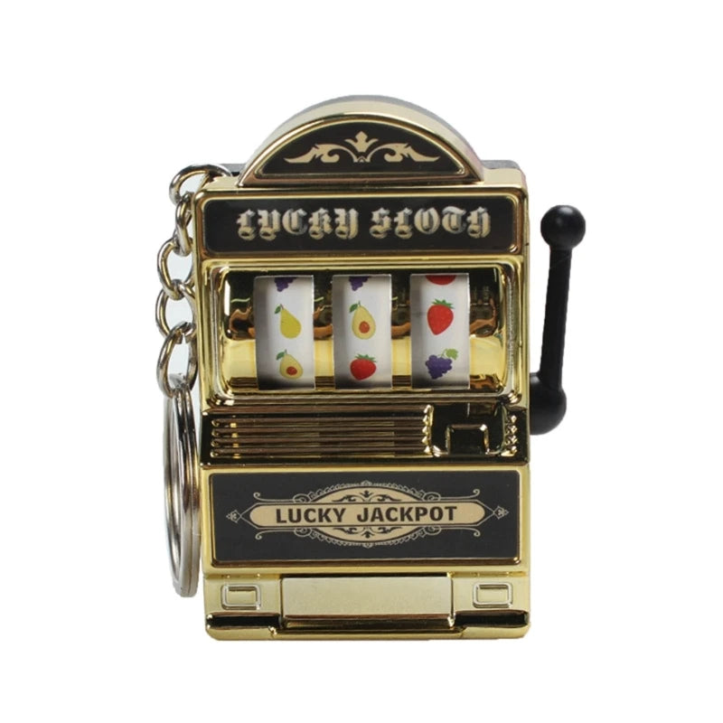 Dospita  -  Fruit Slot Machine Keychain Lucky Charm Jackpot Keychains Mini Casino Pendant Bag Charm Novelty Gifts for Kids Adults