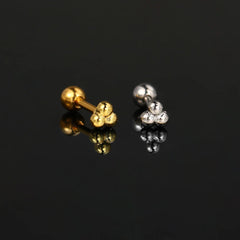 Dospita  -  1PC Hoop Earrings Butterfly Flat Labret Back Ear Piercing Zircon Cartilage Helix Daith Conch Tragus Stud Piercing Jewelry Gifts