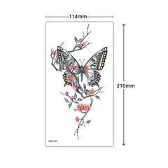 Dospita  -  Colorful Snake Flower Waterproof Temporary Tattoo Sticker Beauty Women Butterfly Daffodil Rose Lotus Arm Paint Fake Tattoos