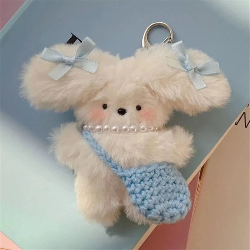 Dospita  -  Delicate Bowknot Dog Keychain Ornament Unique Dog Keyring Accessory Keychain Pendant Decoration for Fashion Enthusiasts