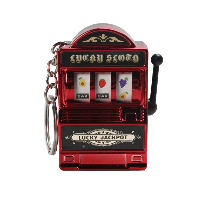 Dospita  -  Fruit Slot Machine Keychain Lucky Charm Jackpot Keychains Mini Casino Pendant Bag Charm Novelty Gifts for Kids Adults