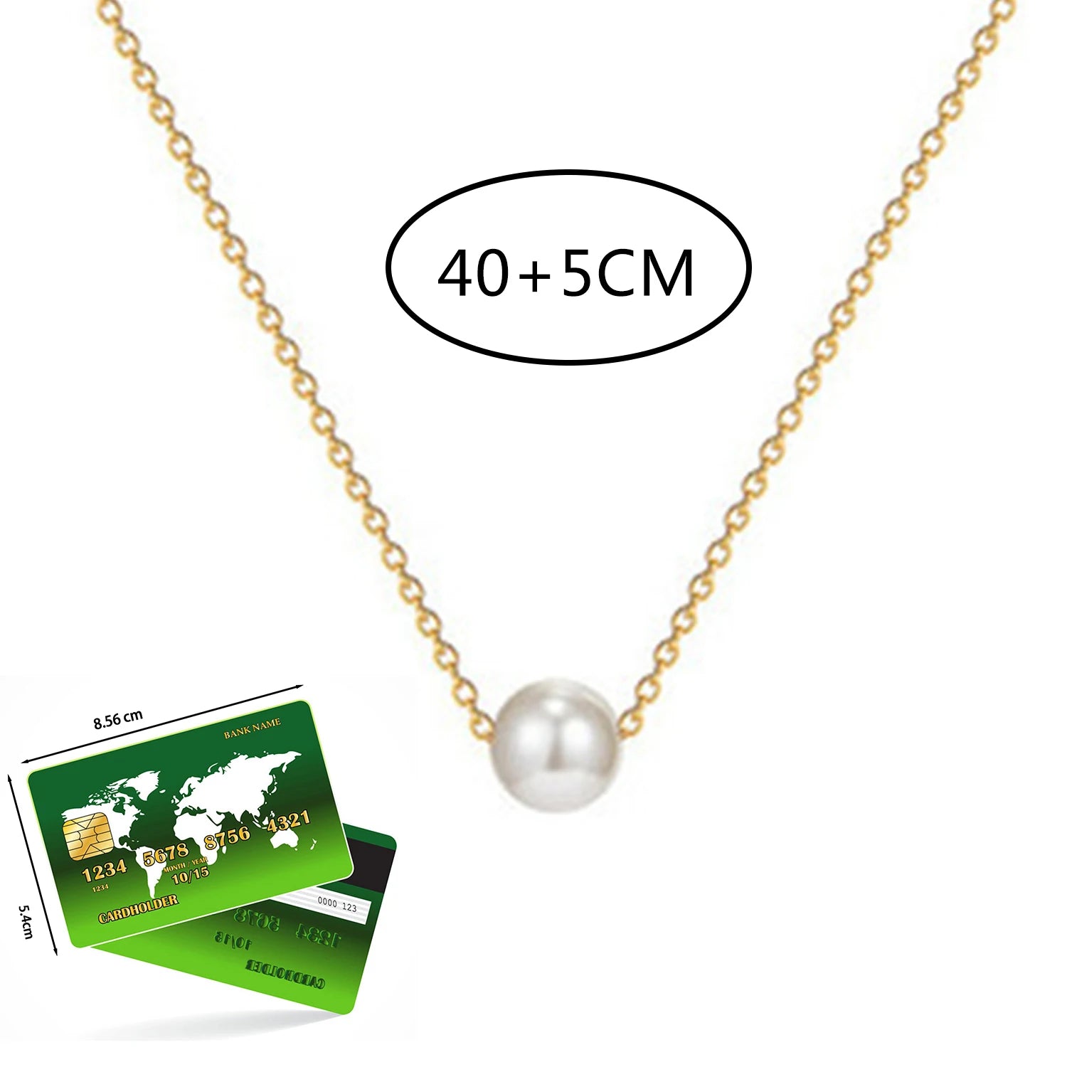 Dospita  Imitation Pearl of Love Gold-Color Pendant Necklaces Clavicle Chains necklace Fashion Chain Necklace Women Jewelry