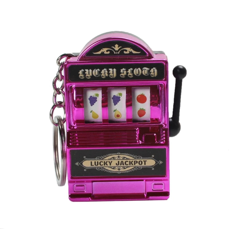 Dospita  -  Fruit Slot Machine Keychain Lucky Charm Jackpot Keychains Mini Casino Pendant Bag Charm Novelty Gifts for Kids Adults