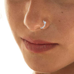 Dospita Fake Piercing Nose Clip Nose Clip Cuff Clip On Nose Hoop Ring Body Jewelry Gifts Non Pierced Without Hole Nose Ring