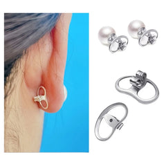 Dospita  -  4pcs Big Earring Lifters Metal Earring Stoppers Backings Pierced Safety Ear Back