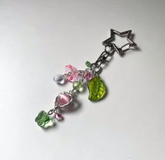 Dospita  -  TXT TEMPTATION inspired beaded keychain | moa gift | KPOP accessories | handmade beaded keychain | pink and green keychain