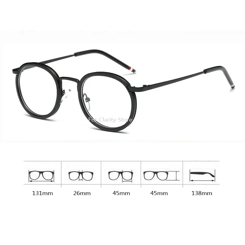 Dospita Japan Retro Round Glasses Frame Women Lovely INS No Makeup Plain Glasses Men Eyewear Cute Decorative Computer Glasses