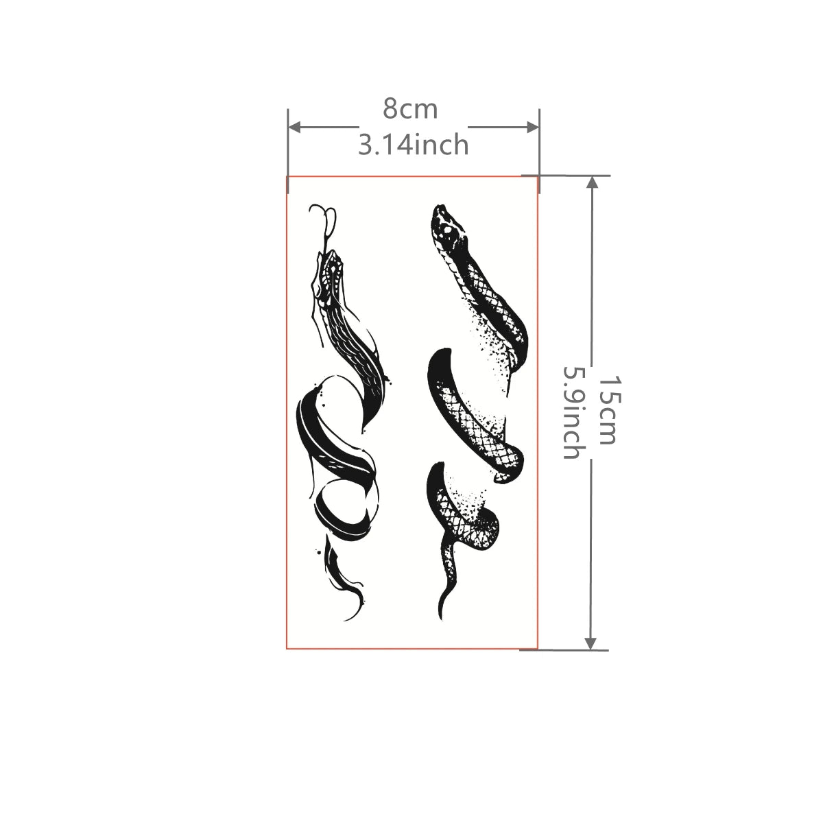 Dospita  -  1 Sheet Snake Clavicle Tattoo Sticker Waterproof Lasting Temporary Tattoo