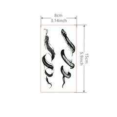 Dospita  -  1 Sheet Snake Clavicle Tattoo Sticker Waterproof Lasting Temporary Tattoo