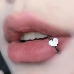 Dospita  -  1pc Stainless Steel Cross Labret Piercing Lip Rings Simple Heart Star Nose Ring Silver Color Women Men Punk Body Jewelry Gifts