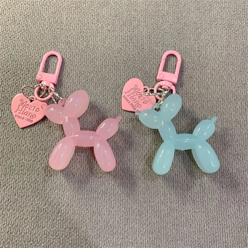 Dospita  -  Korean Cute Keychain Punk Jelly Balloon Puppy Keychains for Women Bag Pendant Jewelry Trinket Girl's Car Key Ring Key Chain