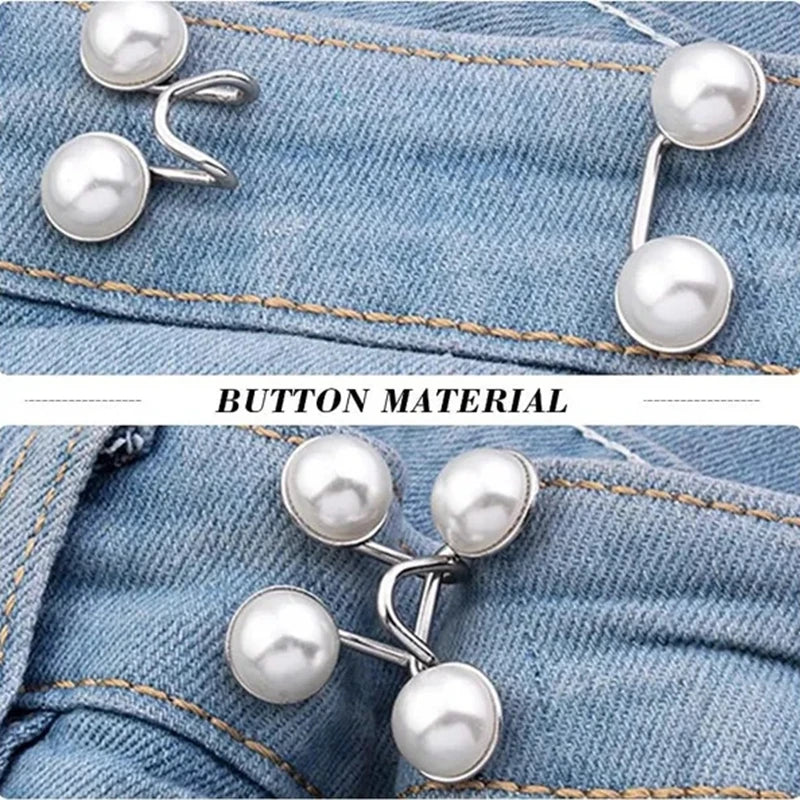 Dospita Waist Tightener Buckle Adjustable Nail-free Jeans Button Pins Pants Snap Fastener Detachable Clothing Pant Sewing Tools