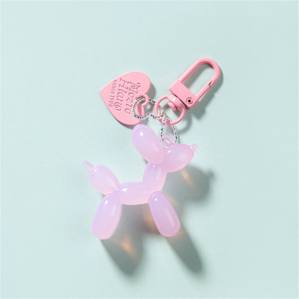 Dospita  -  Korean Cute Keychain Punk Jelly Balloon Puppy Keychains for Women Bag Pendant Jewelry Trinket Girl's Car Key Ring Key Chain