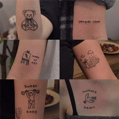 Dospita  -  15 Days Tattoo Waterproof Temporary Tattoo Stickers Cute Fake Tattoos