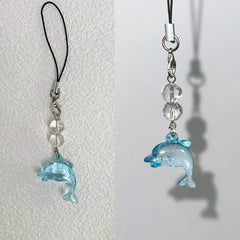 Dospita  -  Blue Dolphin Phone Hangings Jewelry Pendant for Phone and Key Decoration