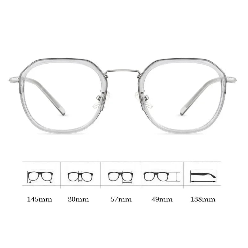 Dospita Retro Tea Frame Anti-blue Glasses Women Lovely Plain Glasses Men Eyewear Cute Decorative Computer Glasses