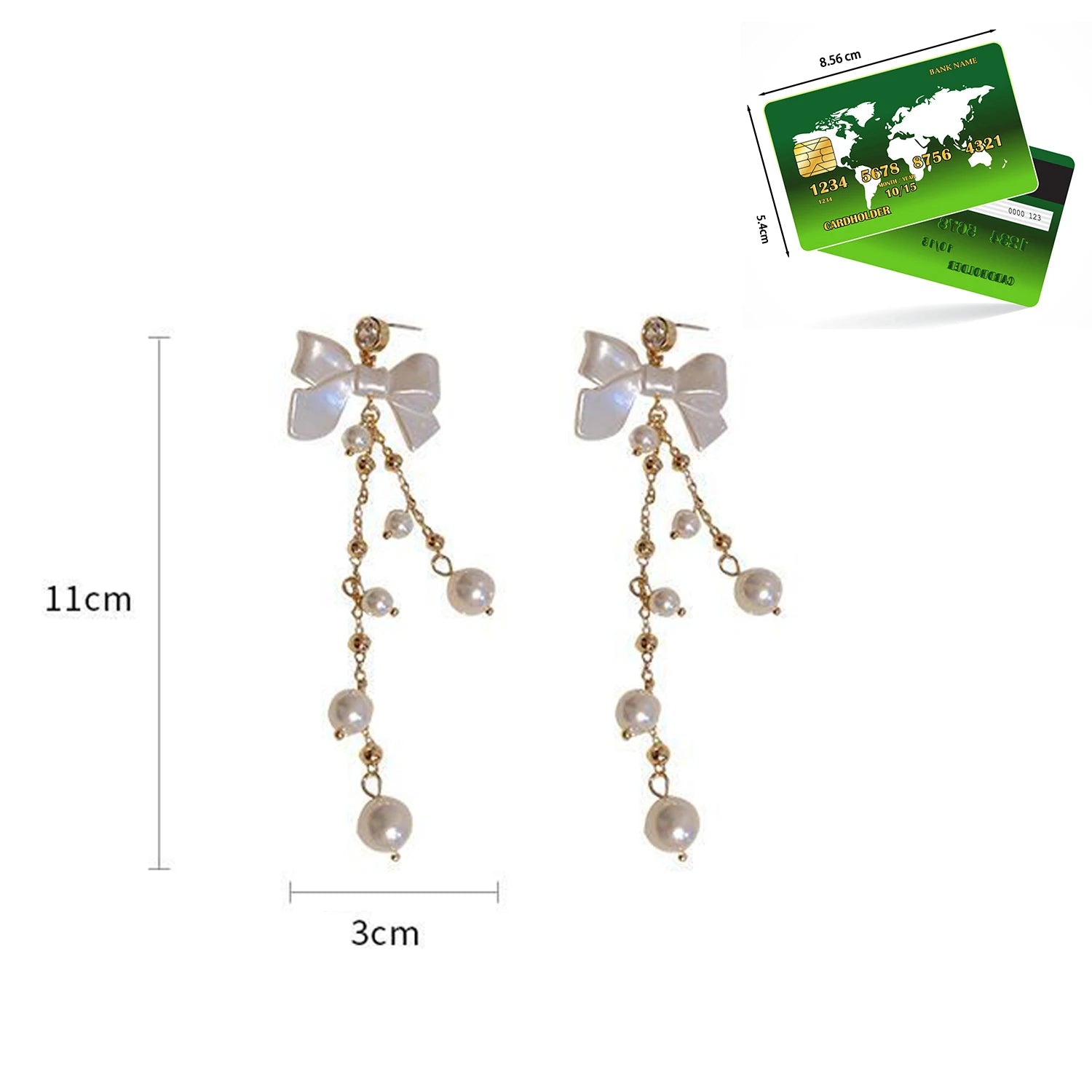 Dospita Fashion Sweet Bow Pearl Tassel Earrings for Women New Korean Elegant Long Drop Earrings Jewelry Party Gift