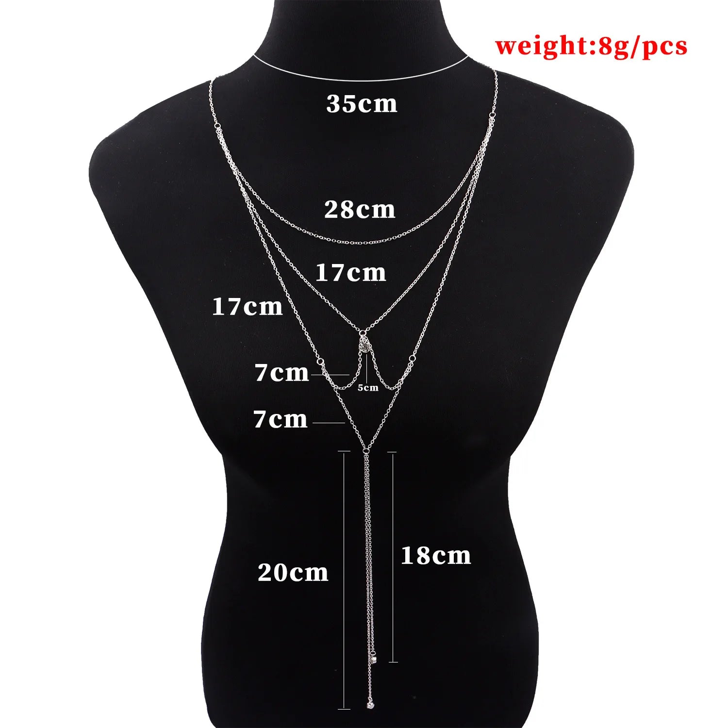 Dospita New Summer Clothes Accessories Necklace Fashion Street Shot Ladies Drill Body Chain