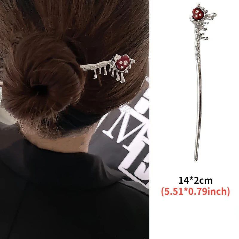 Dospita Vintage Hair Sticks for Women Retro Simple Tassel Animal Snake Dragon Hair Chopsticks Disk Hairsticks Hairpins Hair Accessories