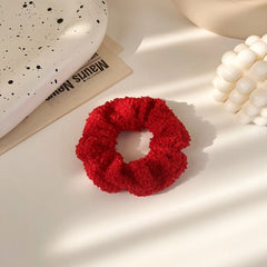 Dospita Soft Hair Ring Hair Accessories Ornaments Girls Headwear Elastic Hair Rubber Bands Red Hair Scrunchies Hair Tie Ponytail Holder