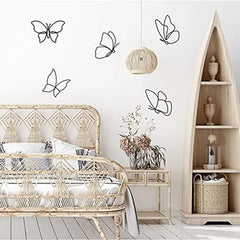 Dospita  -  6PCS Metal Butterfly Wall Hanging Decor, Decorations Decals Art For Indoor Outdoor Wedding Birthday Party, 6 Styles