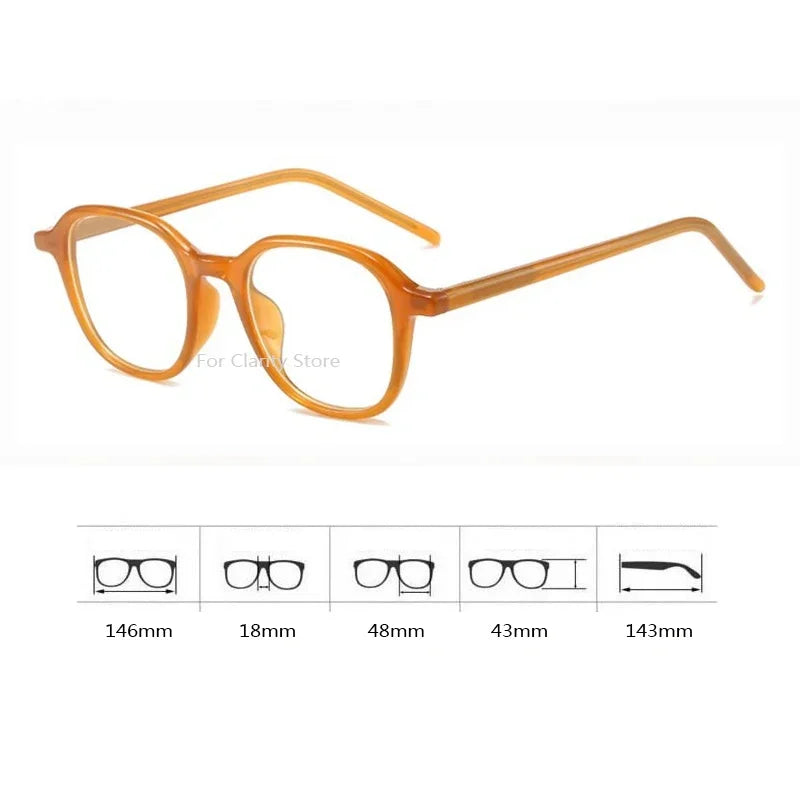 Dospita Japan Sweet Caramel Glasses Frame Women Lovely Ins No Makeup Plain Glasses Men Eyewear Cute Decorative Computer Glasses