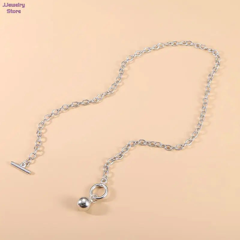 Dospita  -  Cuban Chain Necklace Women New Fashion Toggle Clasp Stainless Steel Chain Necklace For Women Jewelry Gift