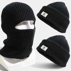 Dospita  -  2In1 Mask Beanies Hat Men Winter Balaclava Hats Knitted Hats Fashion Full Face Ski Bonnet Tactical Cycling Earmuffs Cap Knitted