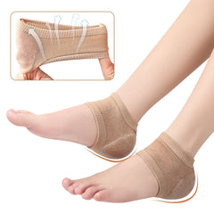 Dospita Heel Protector Protective Sleeve Half Size Socks Gel Anti-Cracking Foot Cover Foot Skin Care Protectors Gel Heel Pads