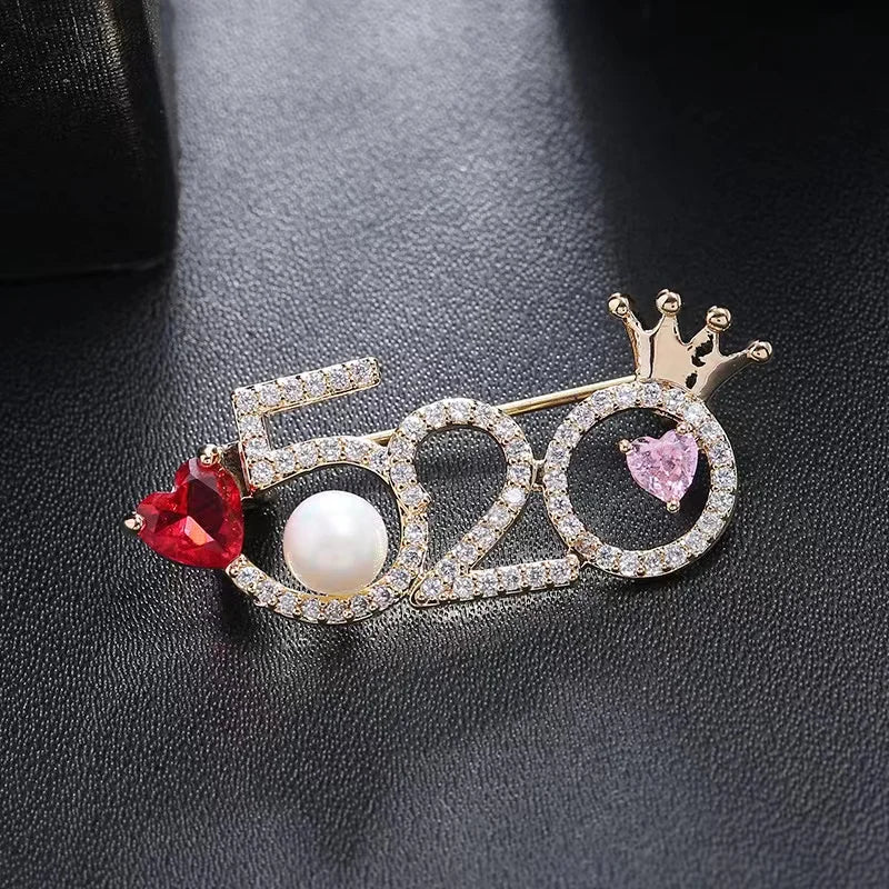 Dospita Fashion pearls brooch Rhinestone crystal Elegant Gold Plated Brooches For Women Girls Pins Luxury  Clothing Women Accessorie