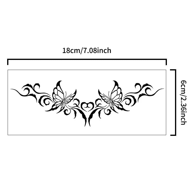 Dospita  -  8pcs Succubus Waterproof Temporary Tattoo, Lasting 1-2 Weeks, for Abdomen and Waist, Realistic Semi-Permanent Fake Tattoo