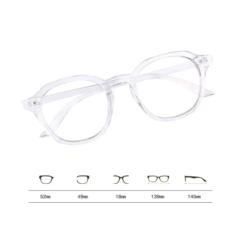 Dospita Korean Transparent Glasses Frame Women Lovely Plain Glasses Men Eyewear Cute Decorative Computer Glasses