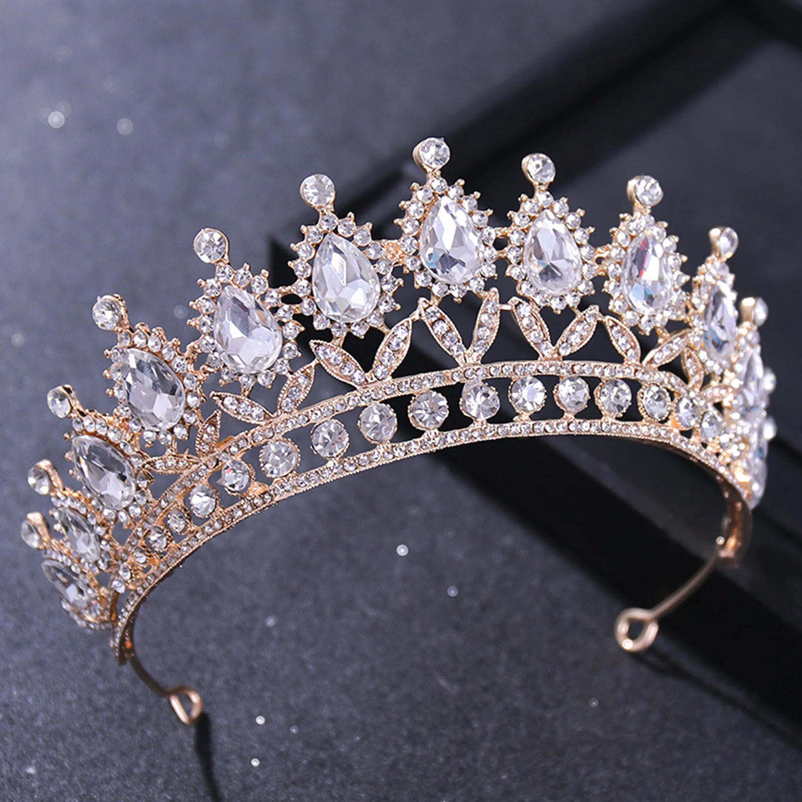 Dospita Baroque Bridal Crown Vintage Princess Queen Headwear Crystal Tiara For Women Wedding Crown Hair Dress Accessories Jewelry