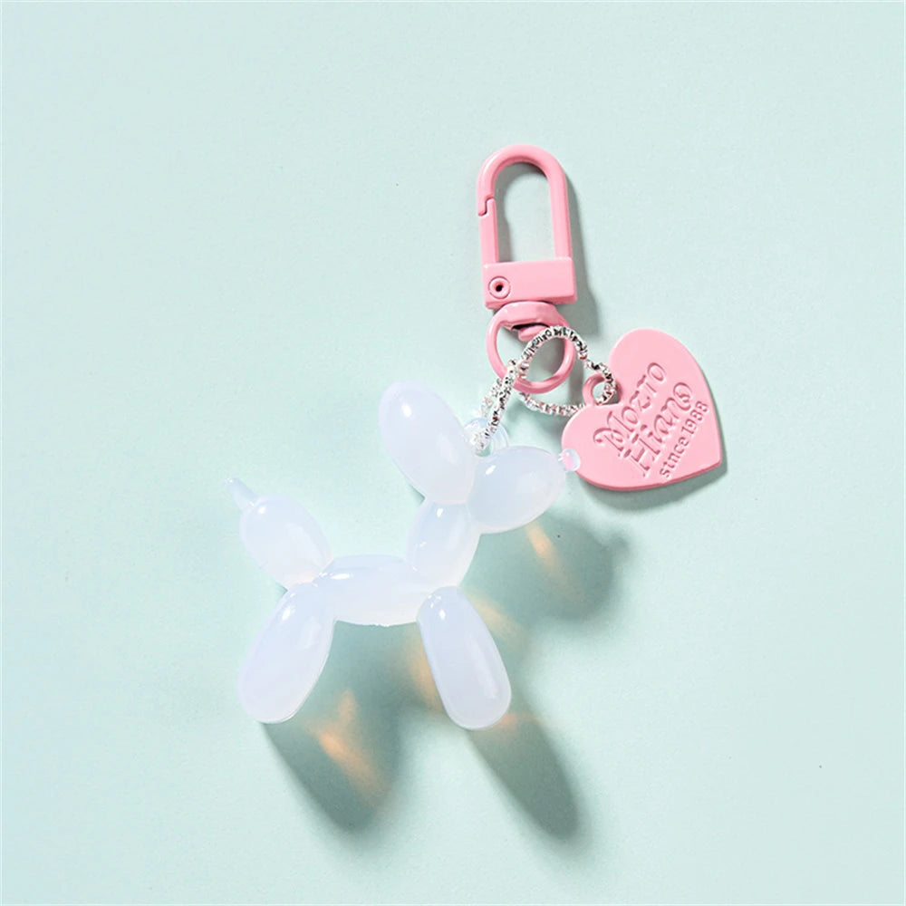 Dospita  -  Korean Cute Keychain Punk Jelly Balloon Puppy Keychains for Women Bag Pendant Jewelry Trinket Girl's Car Key Ring Key Chain