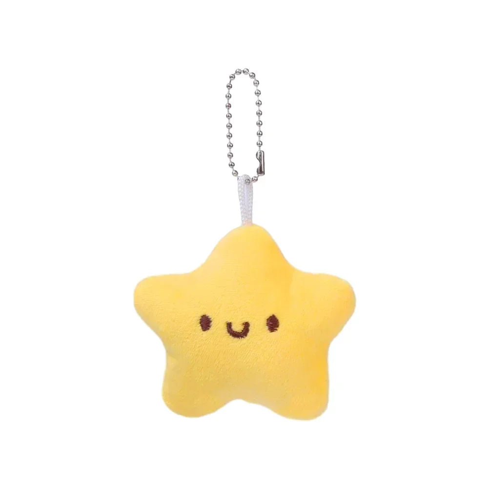 Dospita  -  1-3pcs Squeezing Little Star Doll Plush Pendant Yellow Plush Pendant Cute Keychain Squeaking Endorsement Bag Cute Doll Key Ring