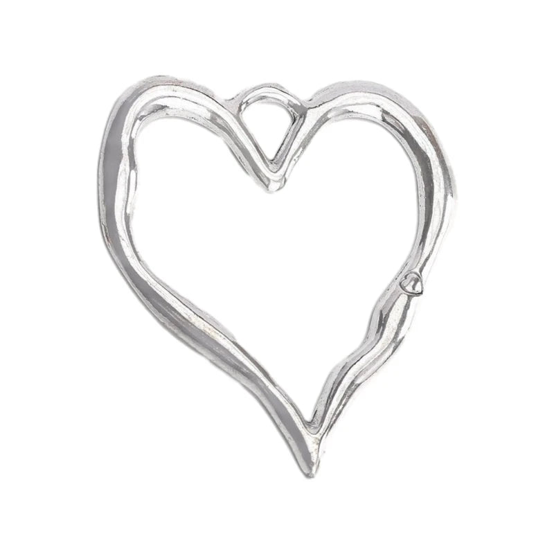 Dospita  -  Durable Alloy Heart Pendant Hollow Jewelry Charm Flower Pendant Alloy Material