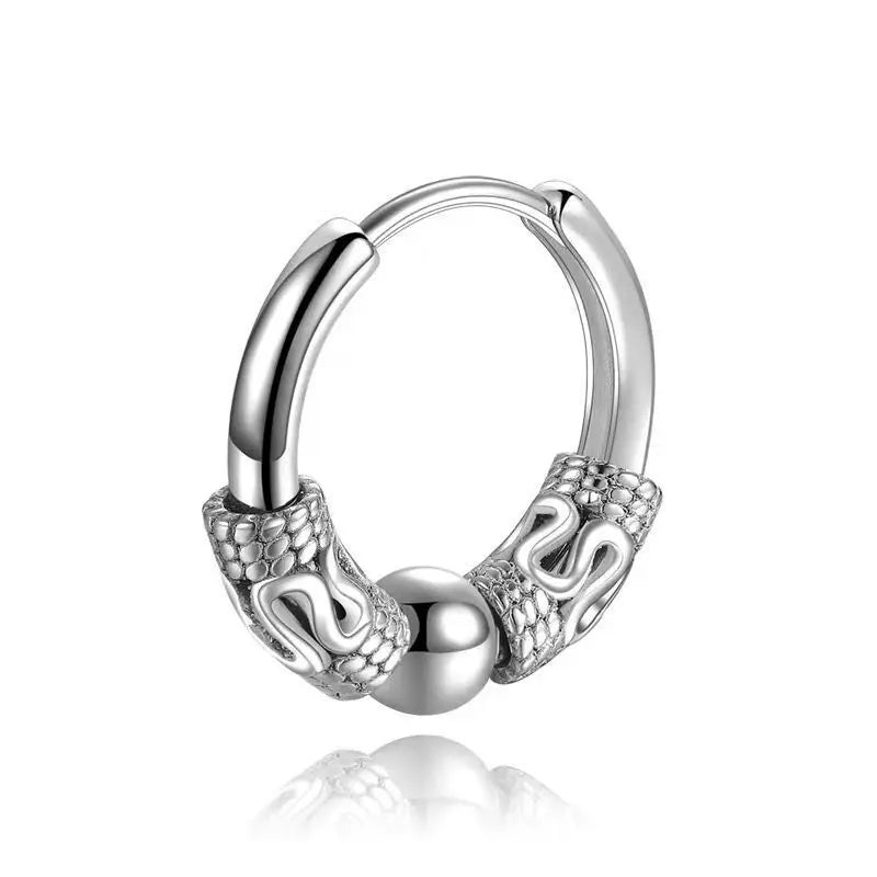 Dospita  -  Classic Men Stainless Steel Hoop Earrings for Women Hip Hop Earring for Men Boy Earrings Punk Gothic Ear Stud Jewelry Party Gift