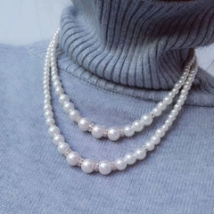 Dospita  -  Double Layer Necklace Beads Necklaces Pearls Necklaces Women Pearls Neck Jewelry