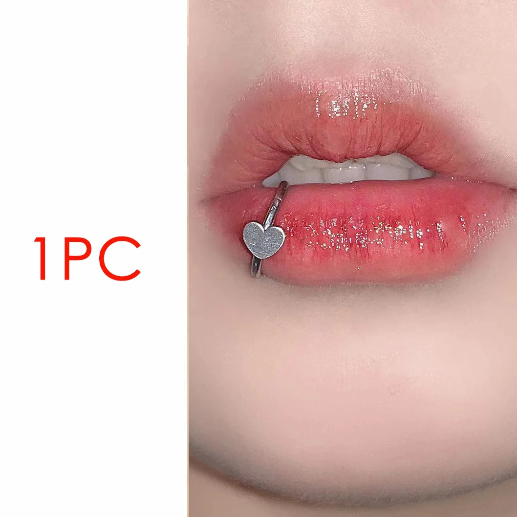 Dospita  -  1pc Stainless Steel Cross Labret Piercing Lip Rings Simple Heart Star Nose Ring Silver Color Women Men Punk Body Jewelry Gifts