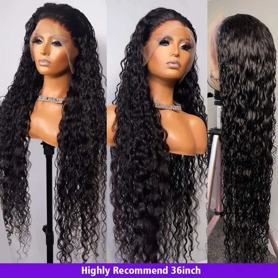 Dospita 32inch 13x4 Deep Wave Lace Frontal Human Hair Wigs Wear And Go Glueless Lace Closure Curly Brazilian Hair Wig For Women