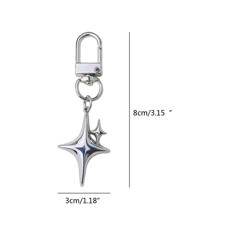 Dospita  -  Trendy Hollow Star Keychain for Women Y2K Jewelry Metal Keyring for Women Men