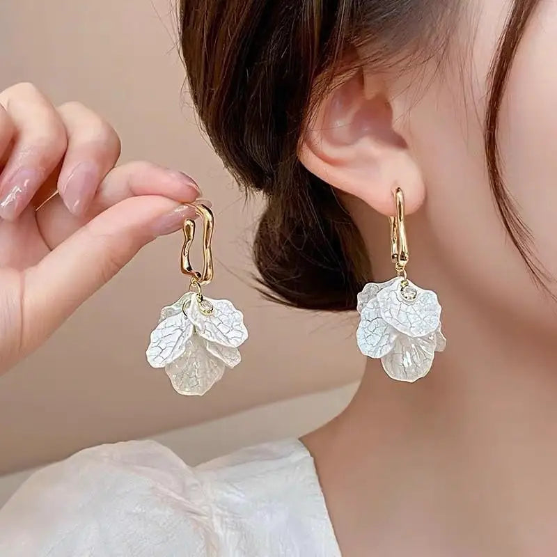 Dospita  -   Needle Purple Butterfly Long Tassel Earrings For Women Jewelry Trending Korean Fashion Luxury Crystal Earrings