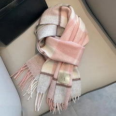 Dospita Women Scarf Autumn Winter Vintage Preppy Style Plaid Wrap Scarve Pashmina Mujer Femme Foulard Bufanda Shawl Unisex Men Wrap